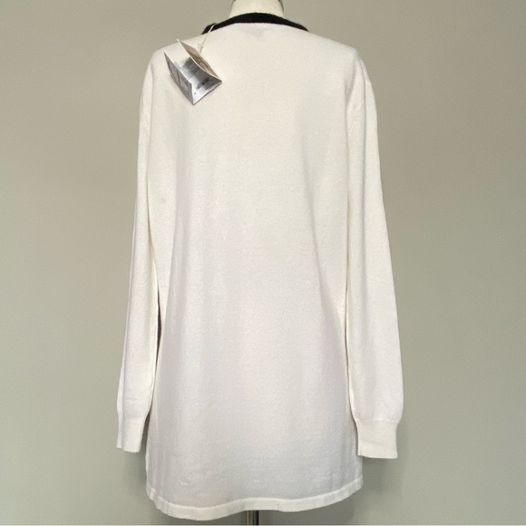 Richard Grand Long Cashmere Cardigan Sweater in Ivory Black, size M NWT - Picture 8 of 16